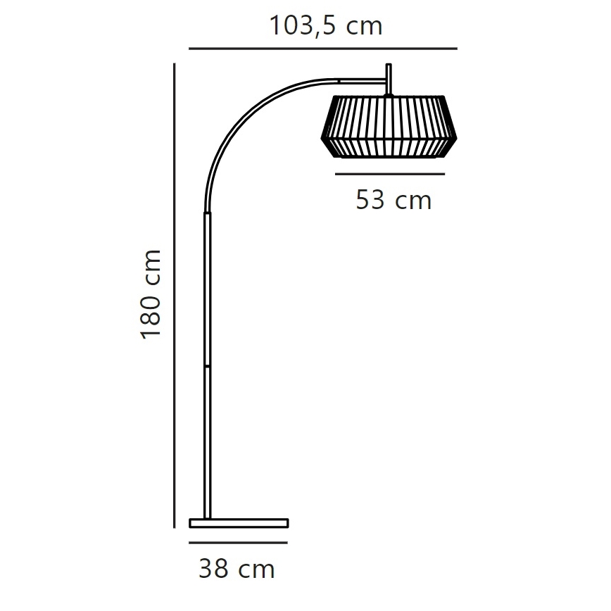 Nordlux - Επιδαπέδια λάμπα DICTE 1xE27/60W/230V μαύρο/μπεζ