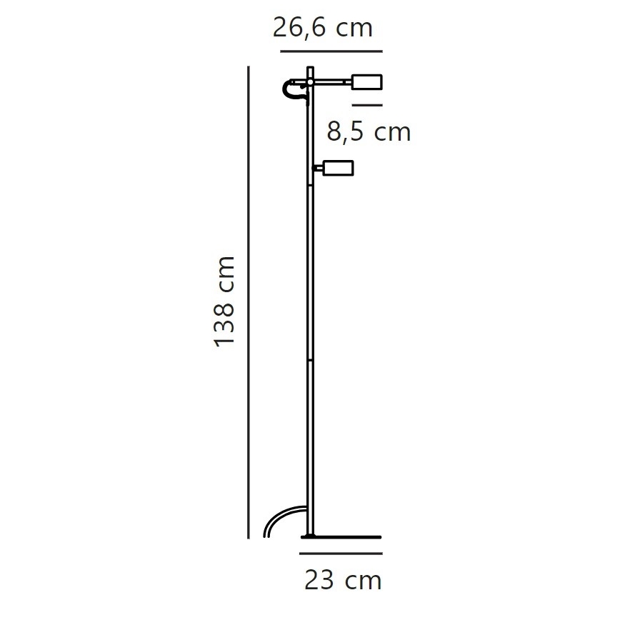 Nordlux - Επιδαπέδια λάμπα dimming LED CLYDE 2xLED/4W/230V