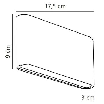 Nordlux - Επιτοίχιο φωτιστικό εξωτερικού χώρου LED KINVER LED/8,5W/230V IP54 μαύρο