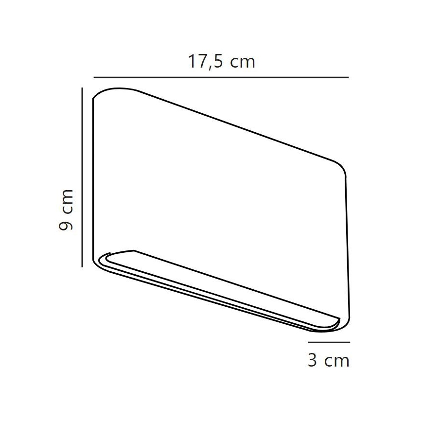 Nordlux - Επιτοίχιο φωτιστικό εξωτερικού χώρου LED KINVER LED/8,5W/230V IP54 μαύρο