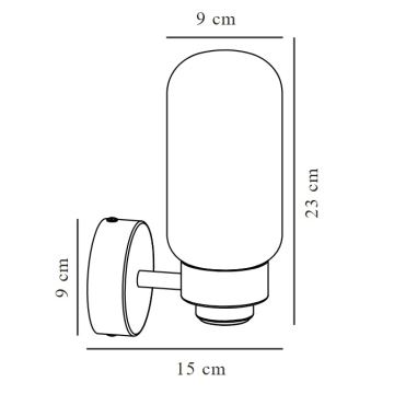 Nordlux - Επιτοίχιο φωτιστικό μπάνιου TUTAN 1xE14/25W/230V IP44 ορείχαλκος