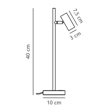 Nordlux - Επιτραπέζια λάμπα dimming LED OMARI LED/3,2W/230V μαύρο