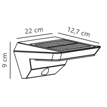 Nordlux - Ηλιακό φωτιστικό τοίχου LED με αισθητήρα AGENA LED/5W/3,7V IP44