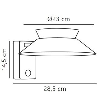 Nordlux - Ηλιακό φωτιστικό τοίχου LED με αισθητήρα JUSTINA LED/5W/3,7V IP44