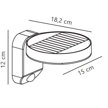 Nordlux - Ηλιακό φωτιστικό τοίχου LED με αισθητήρα RICA LED/5W/3,7V IP44 στρογγυλό