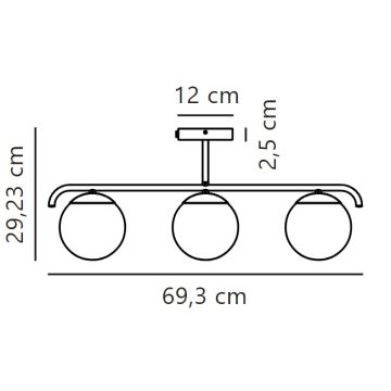 Nordlux - Κρεμαστό φωτιστικό GRANT 3xE14/25W/230V μαύρο