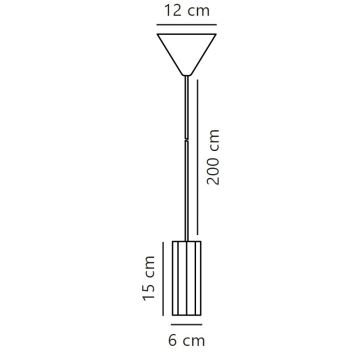 Nordlux - Κρεμαστό φωτιστικό οροφής ALANIS 1xGU10/15W/230V