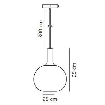 Nordlux - Κρεμαστό φωτιστικό οροφής ALTON 1xE27/60W/230V λευκό/μαύρο/χάλκινο