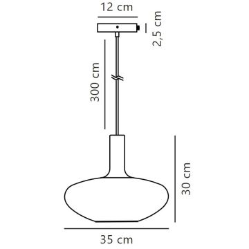 Nordlux - Κρεμαστό φωτιστικό οροφής ALTON 1xE27/60W/230V λευκό/μαύρο/χάλκινο