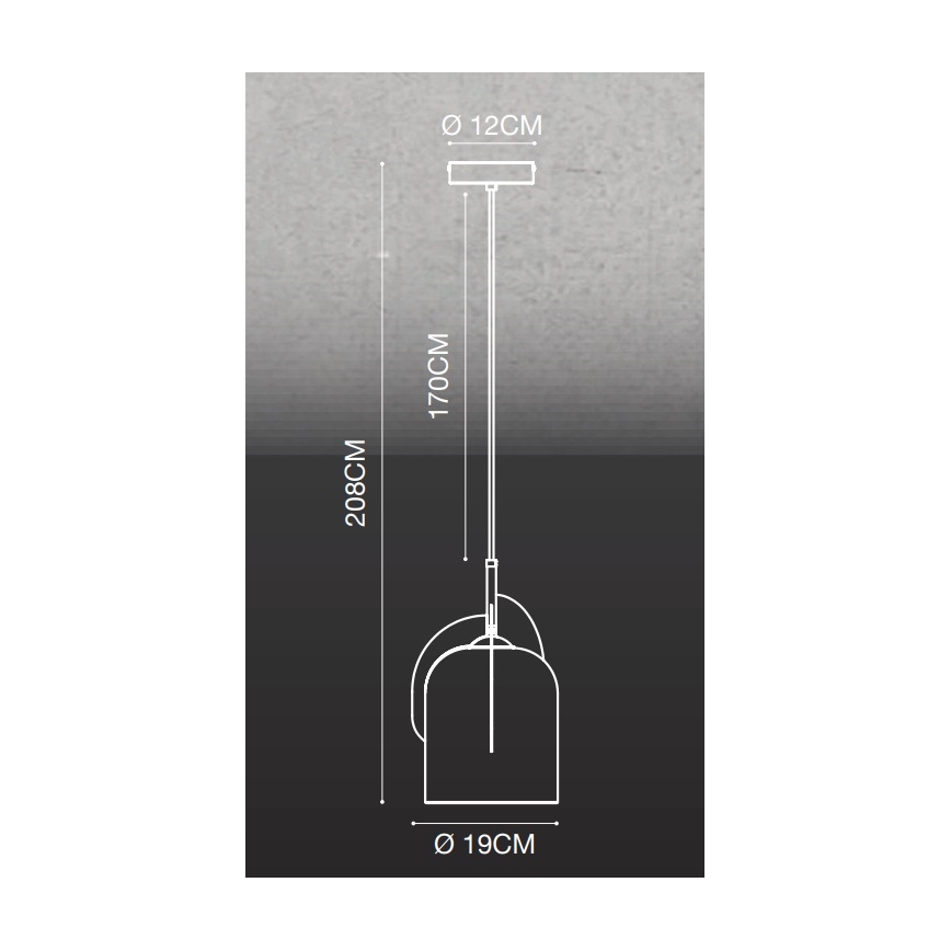 Nordlux - Κρεμαστό φωτιστικό οροφής BOSHI 1xE27/40W/230V