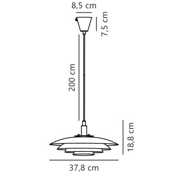 Nordlux - Κρεμαστό φωτιστικό οροφής BRETAGNE 1xG9/25W/230V ανθρακί