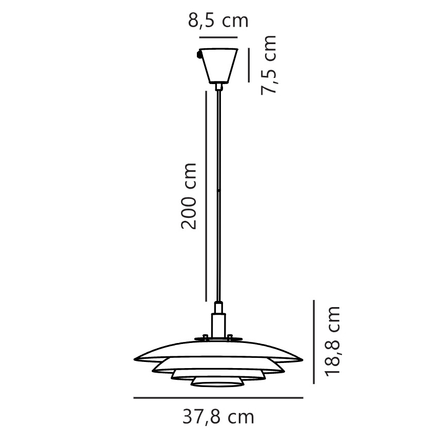 Nordlux - Κρεμαστό φωτιστικό οροφής BRETAGNE 1xG9/25W/230V λευκό