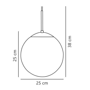 Nordlux - Κρεμαστό φωτιστικό οροφής CAFE 1xE27/25W/230V διάμετρος 25 cm