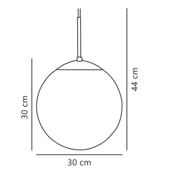 Nordlux - Κρεμαστό φωτιστικό οροφής CAFE 1xE27/25W/230V διάμετρος 30 cm