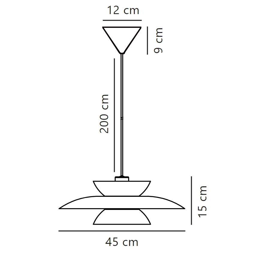 Nordlux - Κρεμαστό φωτιστικό οροφής CARMEN 1xE27/40W/230V μαύρο