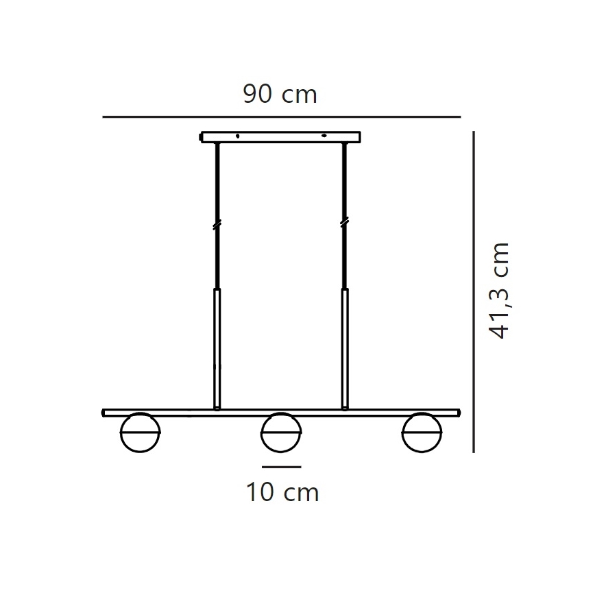 Nordlux - Κρεμαστό φωτιστικό οροφής CONTINA 3xG9/5W/230V ορείχαλκος