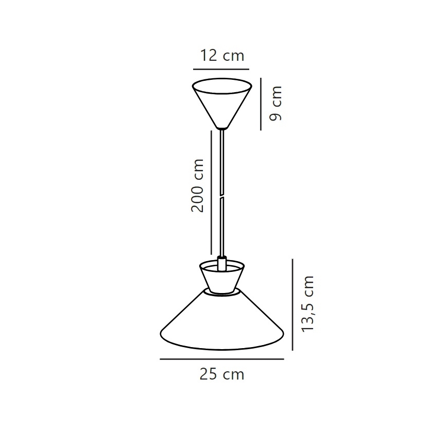 Nordlux - Κρεμαστό φωτιστικό οροφής DIAL 1xE27/40W/230V διάμετρος 25 cm γκρι