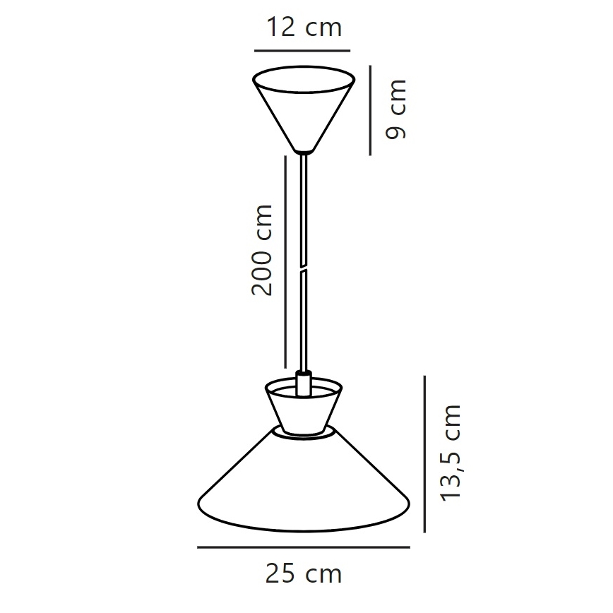 Nordlux - Κρεμαστό φωτιστικό οροφής DIAL 1xE27/40W/230V διάμετρος 25 cm κίτρινο