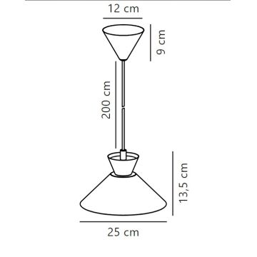 Nordlux - Κρεμαστό φωτιστικό οροφής DIAL 1xE27/40W/230V διάμετρος 25 cm λευκό