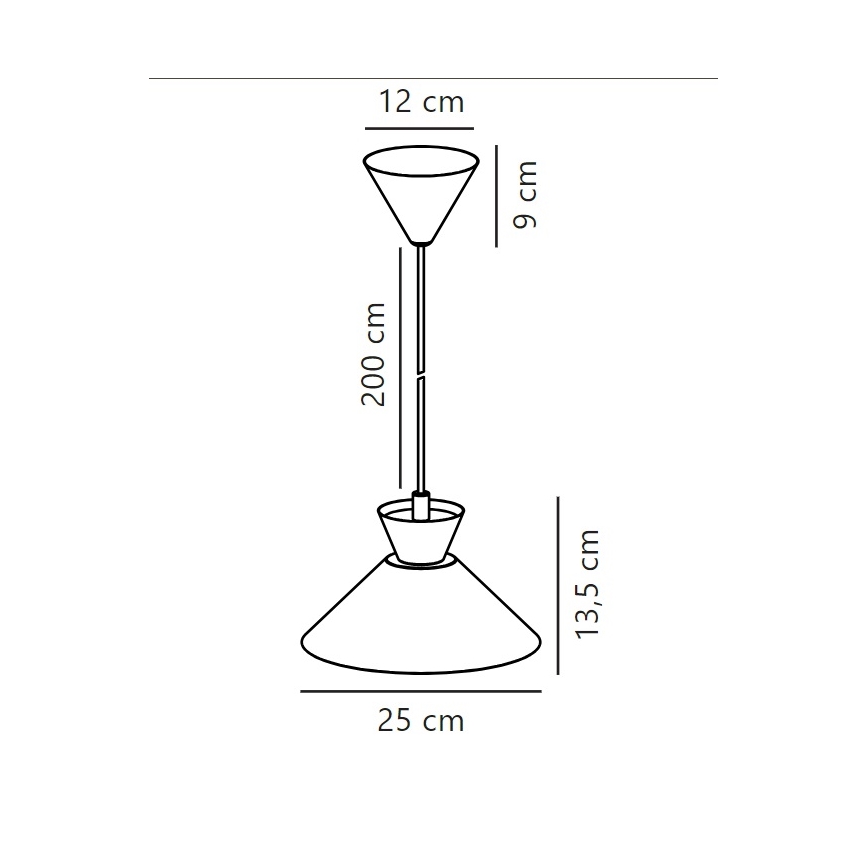 Nordlux - Κρεμαστό φωτιστικό οροφής DIAL 1xE27/40W/230V διάμετρος 25 cm λευκό