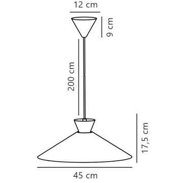 Nordlux - Κρεμαστό φωτιστικό οροφής DIAL 1xE27/40W/230V διάμετρος 45 cm γκρι