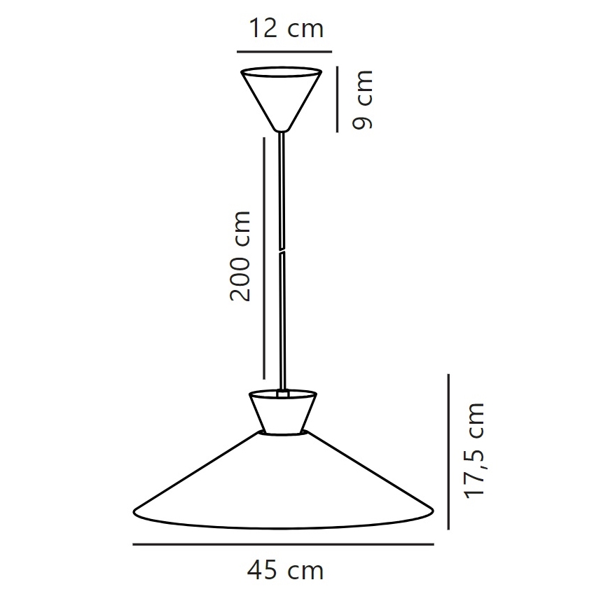 Nordlux - Κρεμαστό φωτιστικό οροφής DIAL 1xE27/40W/230V διάμετρος 45 cm γκρι