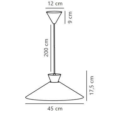 Nordlux - Κρεμαστό φωτιστικό οροφής DIAL 1xE27/40W/230V διάμετρος 45 cm κίτρινο