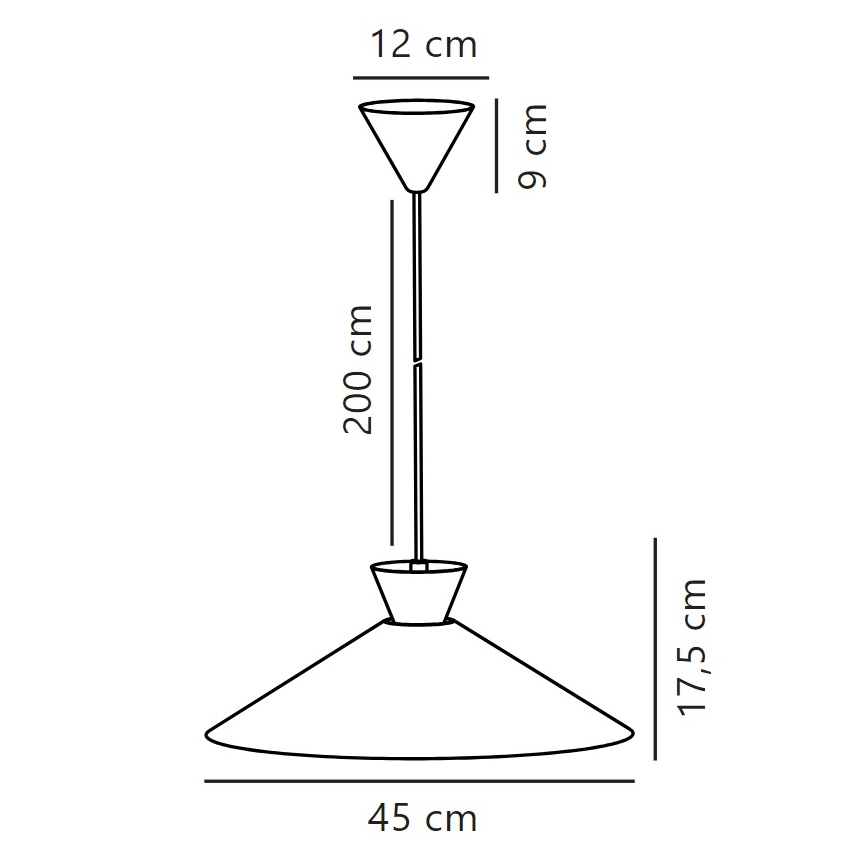 Nordlux - Κρεμαστό φωτιστικό οροφής DIAL 1xE27/40W/230V διάμετρος 45 cm κίτρινο