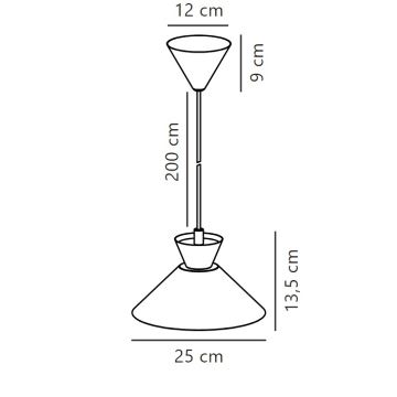 Nordlux - Κρεμαστό φωτιστικό οροφής DIAL 1xE27/40W/230V διάμετρος 25 cm μαύρο