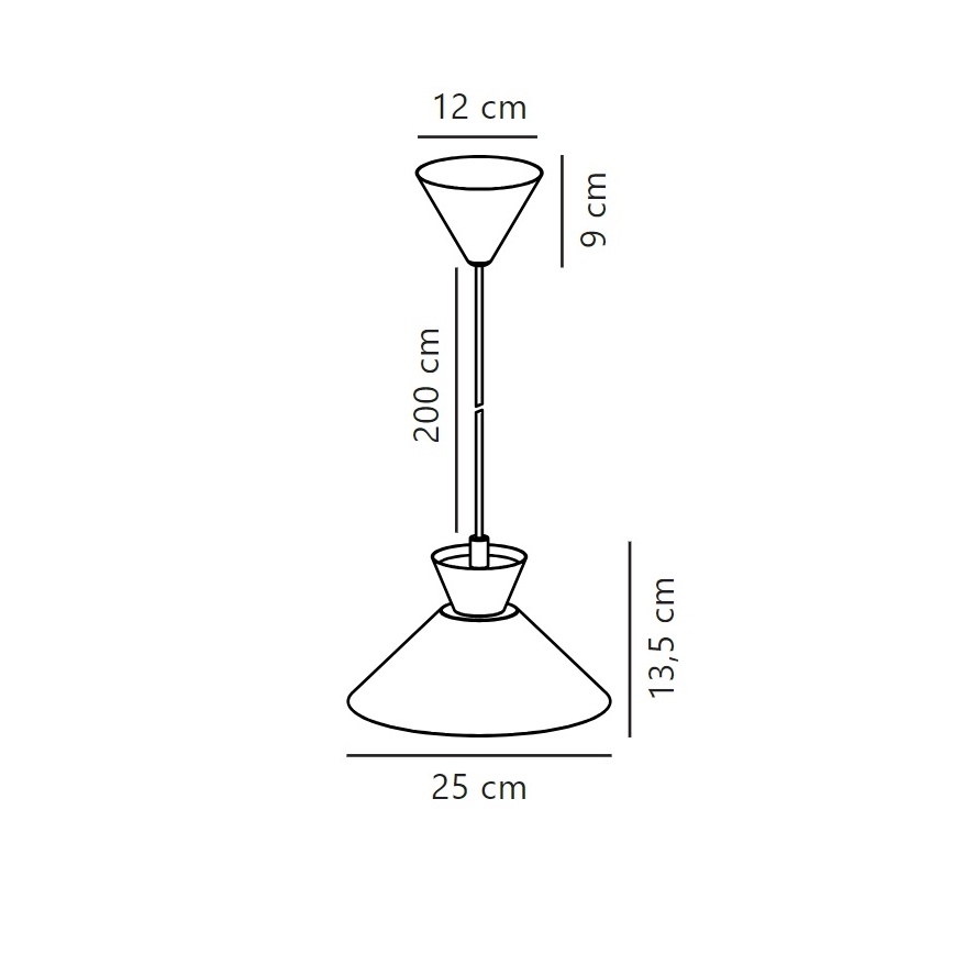 Nordlux - Κρεμαστό φωτιστικό οροφής DIAL 1xE27/40W/230V διάμετρος 25 cm μαύρο