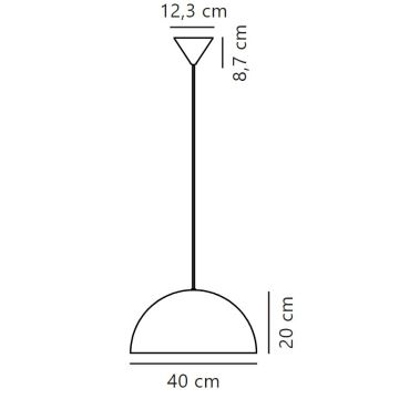 Nordlux -Κρεμαστό φωτιστικό οροφής ELLEN 1xE27/40W/230V