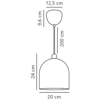 Nordlux - Κρεμαστό φωτιστικό οροφής GASTON 1xE27/40W/230V λευκό