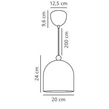 Nordlux - Κρεμαστό φωτιστικό οροφής GASTON 1xE27/40W/230V μπλε/λευκό