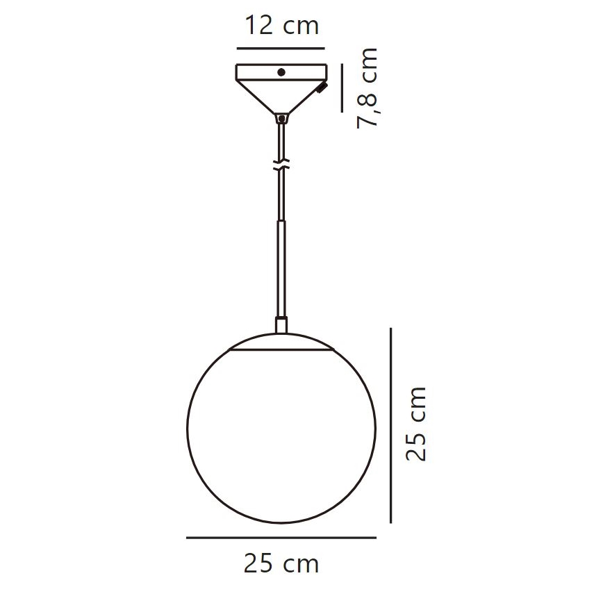 Nordlux - Κρεμαστό φωτιστικό οροφής GRANT 1xE14/25W/230V διάμετρος 25 cm