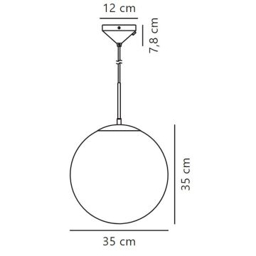 Nordlux - Κρεμαστό φωτιστικό οροφής GRANT 1xE27/25W/230V διάμετρος 35 cm