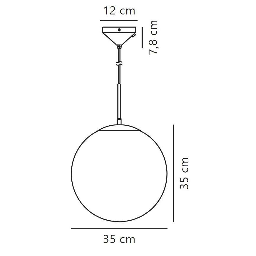 Nordlux - Κρεμαστό φωτιστικό οροφής GRANT 1xE27/25W/230V διάμετρος 35 cm