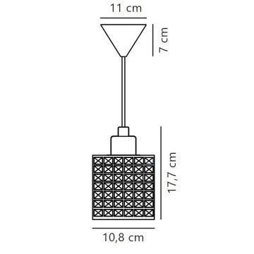 Nordlux -Κρεμαστό φωτιστικό οροφής HOLLYWOOD 1xE27/60W/230V