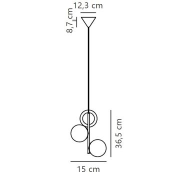 Nordlux -Κρεμαστό φωτιστικό οροφής LILLY 3xE14/40W/230V μαύρο