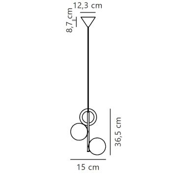 Nordlux - Κρεμαστό φωτιστικό οροφής LILLY 3xE14/40W/230V χρυσαφί