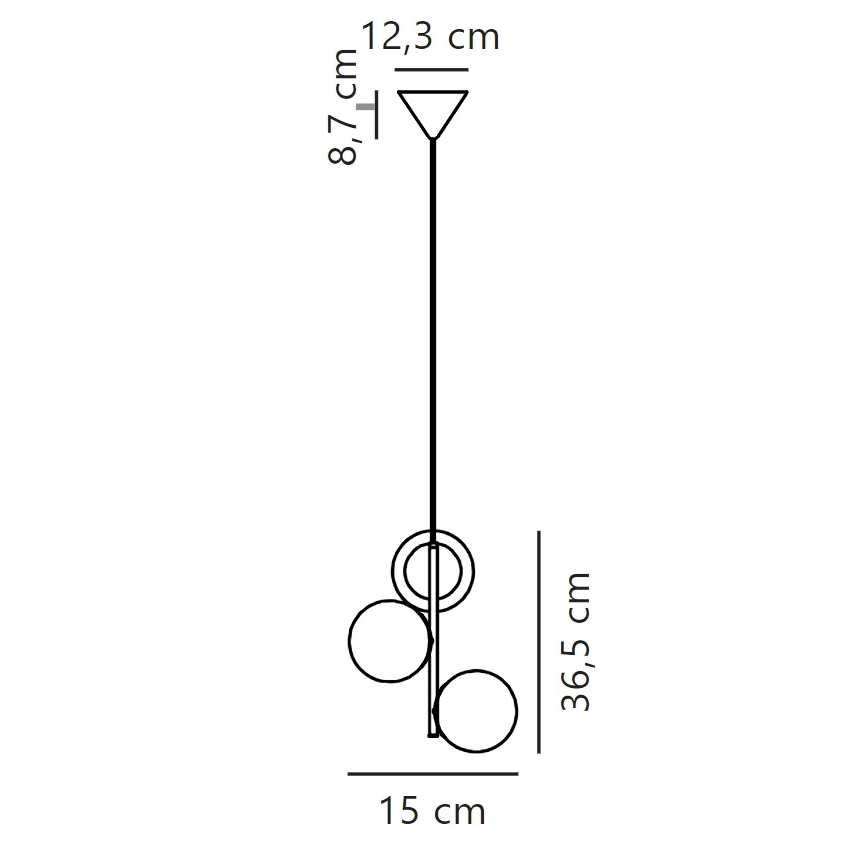 Nordlux - Κρεμαστό φωτιστικό οροφής LILLY 3xE14/40W/230V χρυσαφί