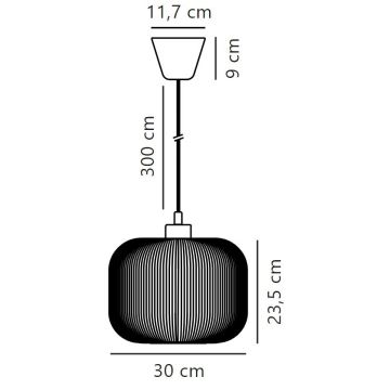 Nordlux - Κρεμαστό φωτιστικό οροφήςMILFORD 1xE27/40W/230V διάμετρος 30 cm