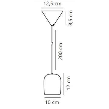 Nordlux - Κρεμαστό φωτιστικό οροφής  NOTTI 1xE27/25W/230V γκρι