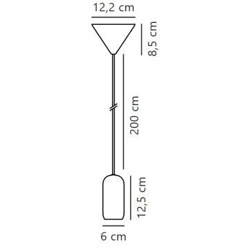 Nordlux - Κρεμαστό φωτιστικό οροφής NOTTI 1xE27/40W/230V μαύρο