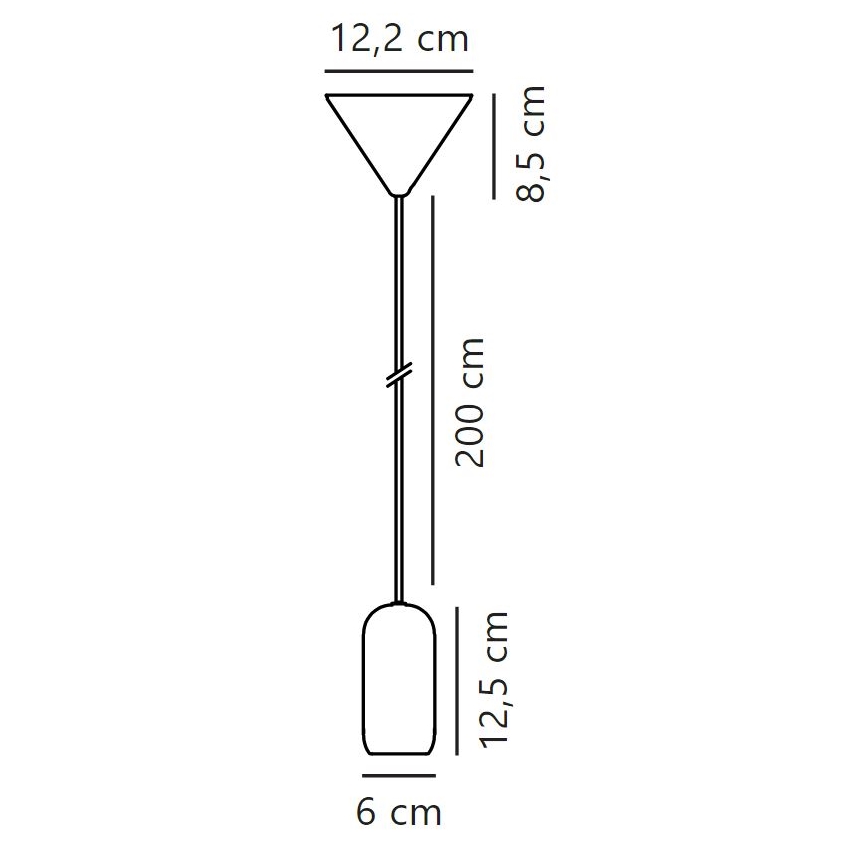 Nordlux - Κρεμαστό φωτιστικό οροφής NOTTI 1xE27/40W/230V μαύρο