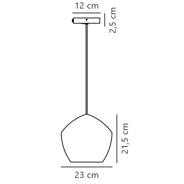 Nordlux - Κρεμαστό φωτιστικό οροφής ORBIFORM 1xE27/40W/230V μαύρο/γκρι