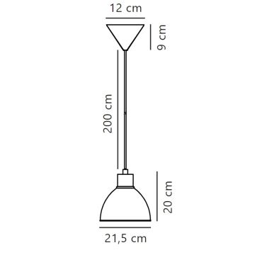 Nordlux - Κρεμαστό φωτιστικό οροφής POP 1xE27/40W/230V ανθρακί