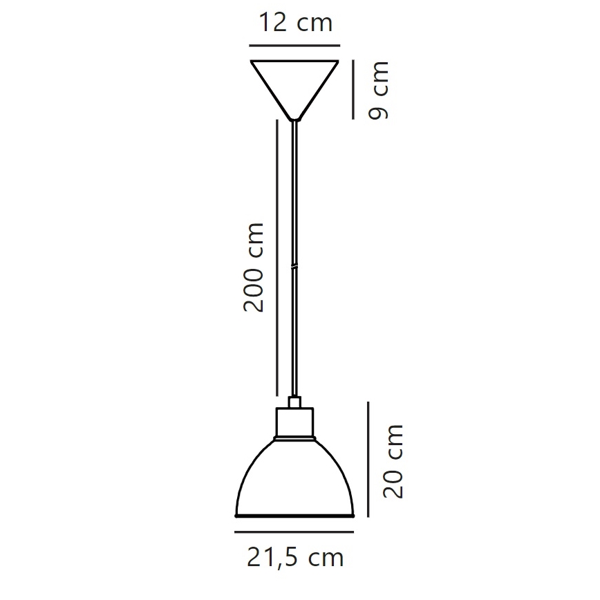 Nordlux - Κρεμαστό φωτιστικό οροφής POP 1xE27/40W/230V ανθρακί