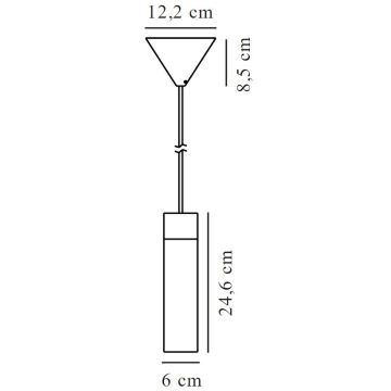 Nordlux - Κρεμαστό φωτιστικό οροφής  TILO 1xGU10/15W/230V μαύρο