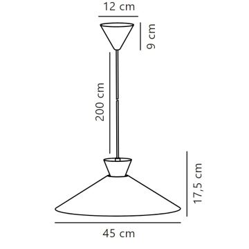 Nordlux - Κρεμαστό φωτιστικό οροφής DIAL 1xE27/40W/230V διάμετρος 45 cm λευκό