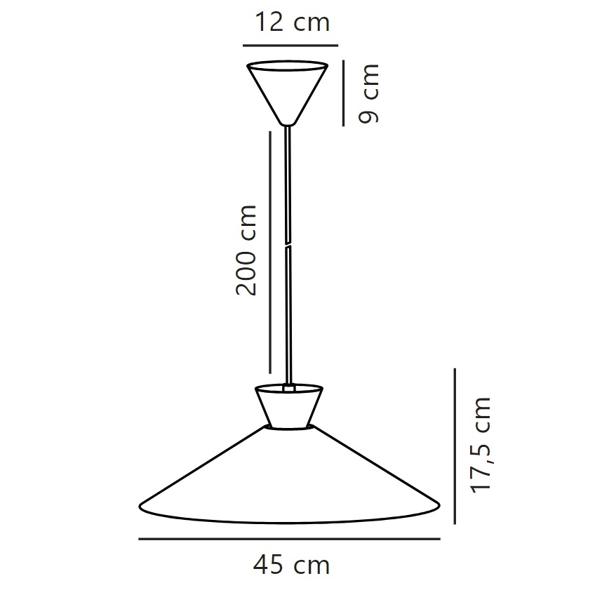 Nordlux - Κρεμαστό φωτιστικό οροφής DIAL 1xE27/40W/230V διάμετρος 45 cm λευκό